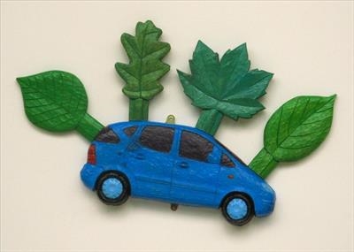 Blue Foliate Car