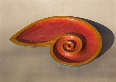 Red Spiral Dish