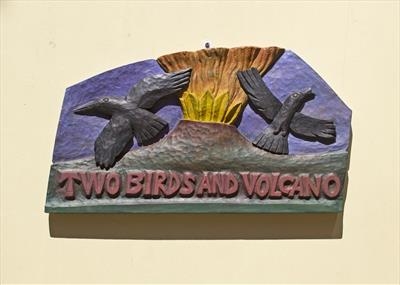 Two Birds and Volcano