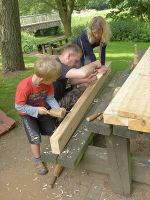 This family group helped so much on the Picnic Bench