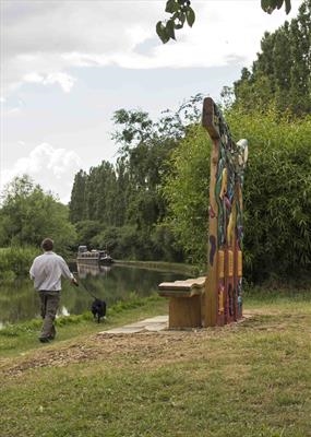 The Three Post Bench, Gyosei Art trail, Milton Keynes