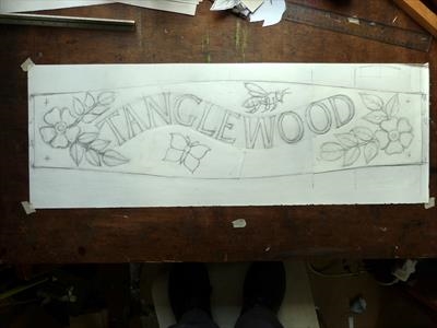 Tanglewood House Sign, final drawing