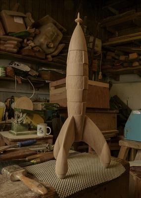 La Fusee de Tin-Tin / Tin-Tin's Moon Rocket, before painting