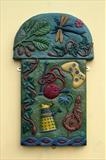 My Family at Home by Jeremy Turner, Wood, carved wood relief panel on oak