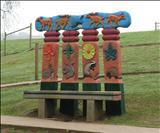 The Four Post Bench by Jeremy Turner, Sculpture, Oak