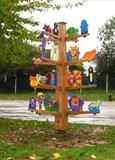 The Kibworth Story Tree by Jeremy Turner, Sculpture, Wood