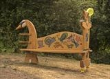 The Swan Pond Dipping Bench by Jeremy Turner, Wood