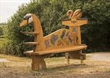 The Swan Pond Dipping Bench, Foxton Locks, Market Harborough by Jeremy Turner, Wood