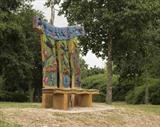 The Three Post Bench, Gyosei Art Trail, Milton Keynes by Jeremy Turner, Sculpture
