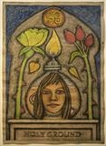 The final version of The Green Rose of Love: Holy Ground by Jeremy Turner, Drawing, ink, charcoal, pastel